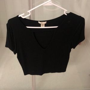Black ribbed crop top!